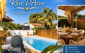 Maison - Plage de la Nartelle - Piscine partagée - Parking - BBQ - calme&détente au Rêve D'Azur- Check-in 20h maximum